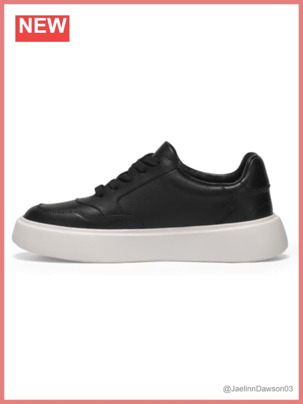 Women's Genuine Leather Lace-Up Platform Sneakers, Memory Foam Loafers